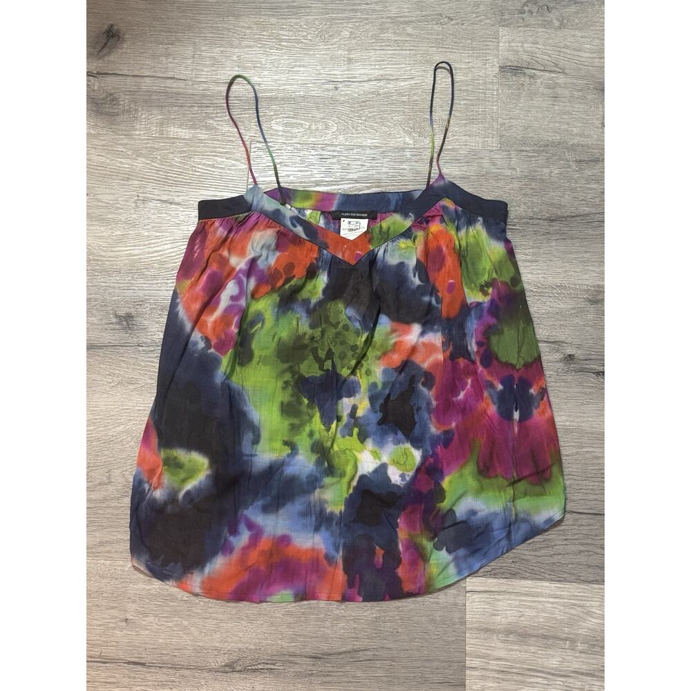 Plein Sud Jeanius 100% Silk Sleeveless Blouse 38 US-6 Camisole Multicolor Print